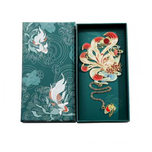 Shan Hai Jing Divine Beasts Bookmark Phoenix Dragon Koi Deer Good Luck Gift - color: Style 5 Gift Boxed
