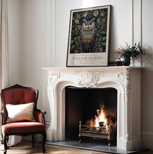 Poster Master Owl Print - William Morris Poster - Botanical Illustration - Floral Exhibition Wall Design - Flower & Animal Artwork - Aesthetic Office, Living Room or Bedroom Decor - 8x10 UNFRAMED Wall Art - color: Style-09, size: 8"L x 10"W