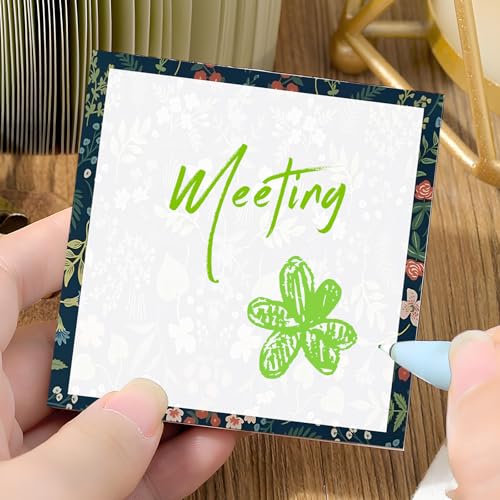 Sticky Notes 3x3 Inches, 2 Pads, Easy Post Cute Self-Stick Notes, Colorful Self Stick Notes Pads for Home Office Notebooks Accessories, Strong Adhesive Note Pad Green Flowers - color: Green Flowers