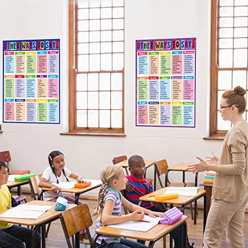 Yisong 8 Pieces Educational English Posters English Classroom Bulletin Board Decorations Language Grammar Chart Posters for Middle School High School Classroom Homeschool Supplies