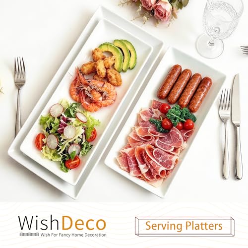 WishDeco Serving Platters Set of 3, Large Serving Trays 16/14/12 Inch - size: 16/14/12 inch
