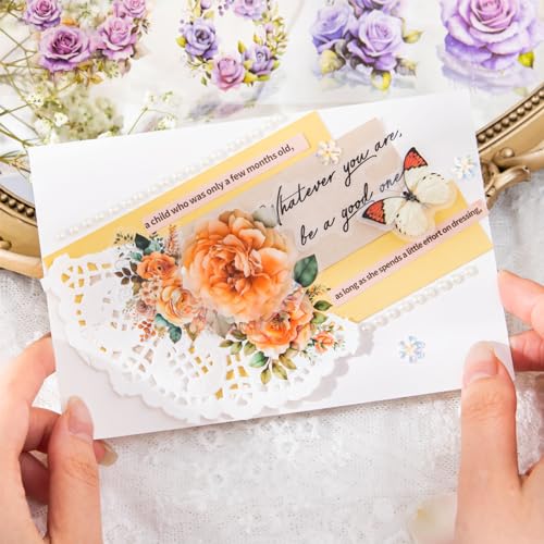 8Rolls Floral Washi Tape Set Flower PET Tapes Stickers for Crafts