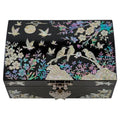 February Mountain Mother of Pearl Small Jewelry Ring Box - Gifts for best friends women, Thank you gifts, mom birthday gifts, Friendship Women Gifts Trinkets Keepsake Treasure box (Black-Birds) - color: Black-Birds