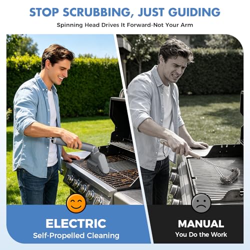 Electric Grill Brush, Cordless BBQ Cleaner