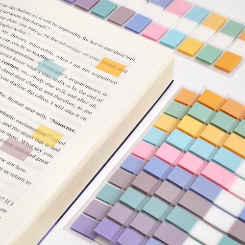 Sticky Tabs Notes Page Marker - 1000Pcs 1.77-Inch Repositionable Sticky Index Tabs Colorful Page Tab for Annotating Books, Files and Notebook Dividers, Teacher School Office Supplies,Study Aids - color: Pastel