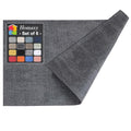 Homaxy PU Faux Leather Placemats for Dining Table, Set of 6, Dark Grey - color: Dark Grey