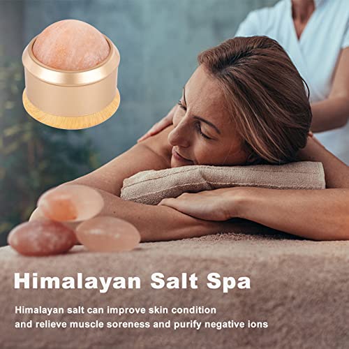 gemshan Himalayan Salt Massage Ball - Full Body Roller Tool, Neck Back Arm Pain Relief - color: Gold