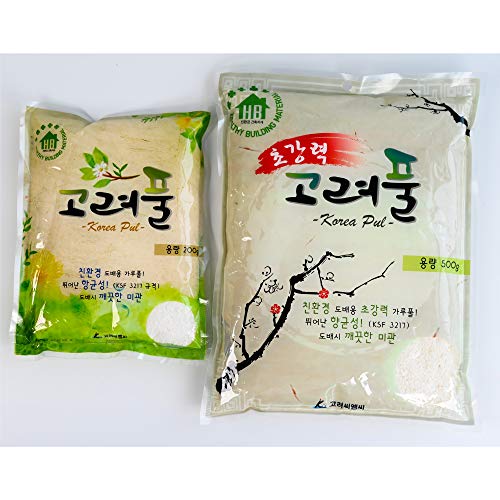 Powder Adhesive Potato Starch Clear Glue for Use with Paper Hanji Wallpaper Card Collage Art Papier Mache Crafts Multi-Purpose Non-Toxic Eco Friendly 500g (17.6 oz)