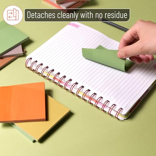 Mr. Pen- Sticky Notes, 3"x3", 12 Pads, 600 Sheets, Colorful - color: Harvest Ember