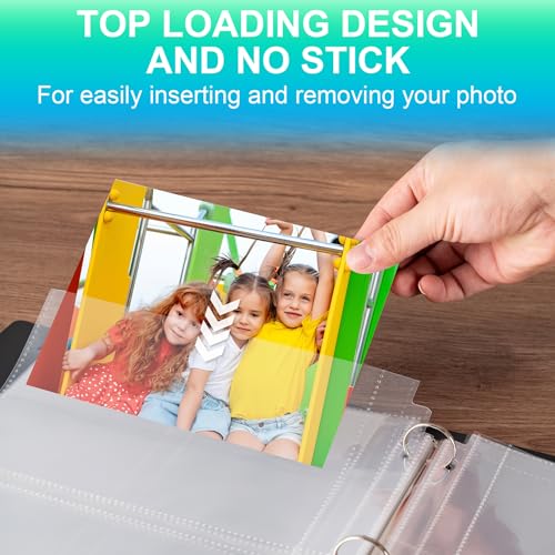 100 Pack 8 x 10 Photo Sleeves for 3 Ring Binder(100 Pictures) - color: 8x10inch-1pocket|8.5 X 11" Binders