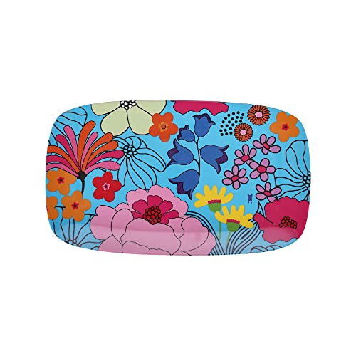 French Bull 13" Rectangular Platter - Melamine Platters and Serving Ware - Plate, Dish, Serving, Collection - Garden Floral - color: Garden Floral, size: 13" Rectangular Platter