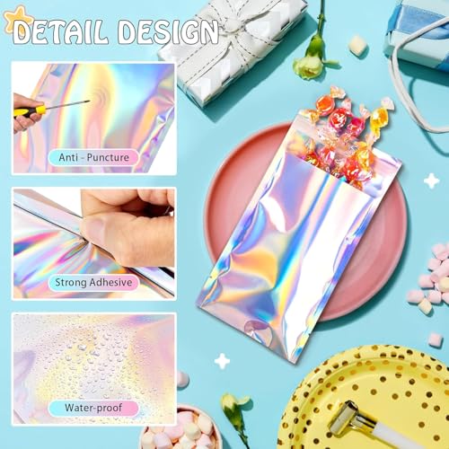 FUNFERY 7.9x11.8in Holographic Mylar Poly Mailers Self Sealing Adhesive Bag - color: Holographic Self Adhesive-50P, size: 7.9x11.8 inch