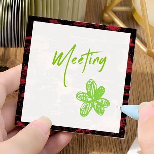 Sticky Notes 3x3 Inches, 2 Pads, Easy Post Cute Self-Stick Notes, Colorful Self Stick Notes Pads for Home Office Notebooks Accessories, Strong Adhesive Note Pad Red Abstract Pattern - color: Red Abstract Pattern