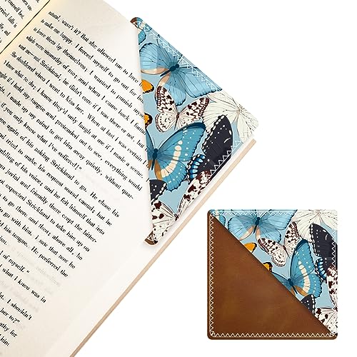Personalized Leather Bookmarks, Fun & Cute Book Accessories for Reading Lovers, Unbreakable Page Markers for Women Men Girls Boys Student Teacher Kids Retirement Birthday Gifts (Butterfly) - color: Butterfly