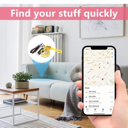 BORKUANA PU Leather Keychain Holder Protective Case Compatible with AirTag - color: Fish Yellow A