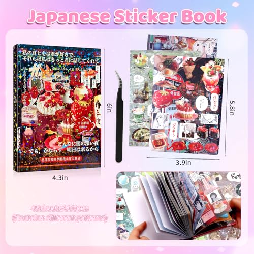 800Pcs Japanese Sticker Book for Journaling Adult, Cute Scrapbook Stickers - style: Bb 50 Sheet Subway
