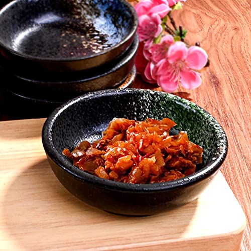 Ceramic Dipping Sauce Dishes Set of 4, 3.7'' Japanese Soy Sauce Bowls - color: YX