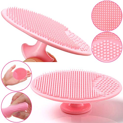 Baby Bath Brush, Baby Cradle Cap Brush, Silicone Massage Brush, Silicone Scrubbers Exfoliator Brush, Skin Scrubber Baby Essential for Dry Skin, Cradle Cap and Eczema (Small-4PCS) - color: Small - 4pcs