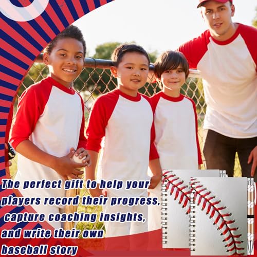 Resurhang Baseball Party Favors Gifts Bulk Baseball Spiral Notebook Pens - style: Baseball
