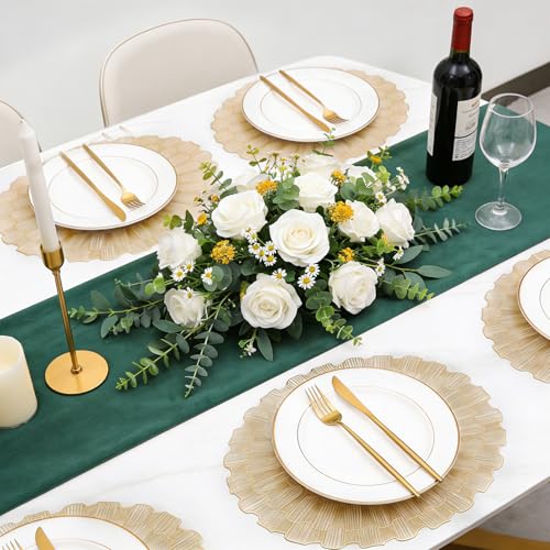 Quantum Love Set of 6 Round Vinyl Placemats Pressed Metallic 15 Inch Gold Sunflower PVC Place Mats Dinning Kitchen Waterproof Washable Table Mats for Fesitval Wedding Party Decoration - color: Gold Sunflower