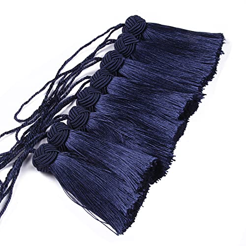BEL AVENIR 8 Pcs Elegant Polyester Key Tassel Colorful Craft Tassels Charms - color: Navy