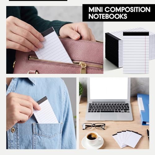 Resurhang 50 Pcs Small Legal Pads 4" x 2.5" Mini Lined Notepads Bulk - style: Lined