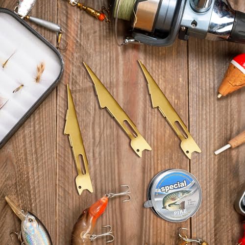 Deekin 3 Pcs Fishing Nail Knot Tying Tool Quick Tie Line Fly Tyer - color: Gold