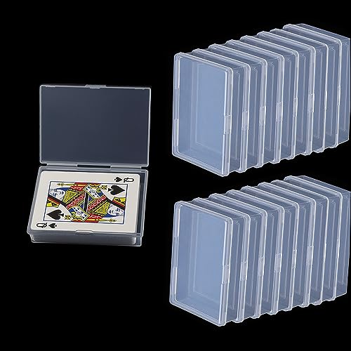 Playing Card Case 3Pcs Plastic Playing Card Box Holder Storage Organizer - style: 24pcs for Poker Size