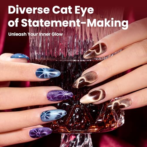 Beetles Jewel Parade Cat Eye Gel Nail Polish Set, 6 Colors Fall Cat Eye - color: A - Glass Cat Eye | Jewel Parade