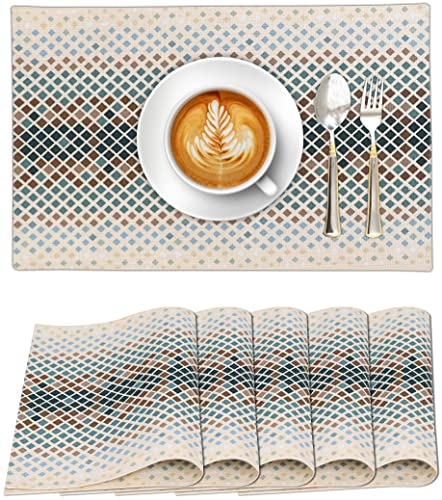 Ruvanti Placemats Set of 6, 100% Cotton Place Mats of 13"x19" – Faded - color: Faded