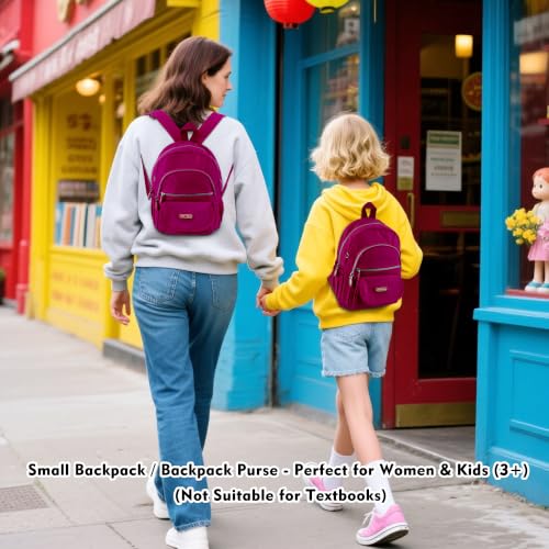 AOTIAN Mini Backpack for Women, Lightweight Sturdy Nylon Small Daypack - color: Mini Hot Pink