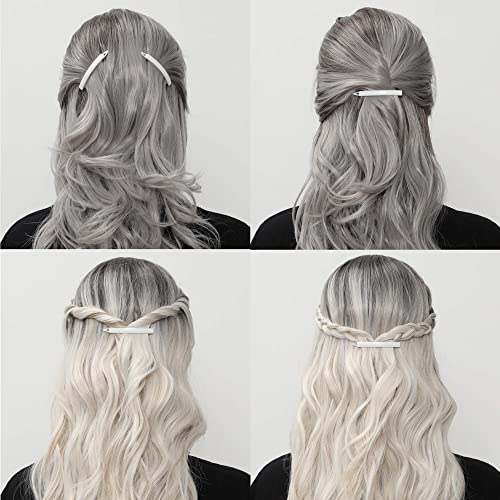 12pcs Hair Barrettes Set for Women and Girls, Hair Clips for Thick Thin Fine Hair, Non-metal Hair Accessories, Non-Slip Grip Handmade Snap Hairpin, BPA Free - color: SN10