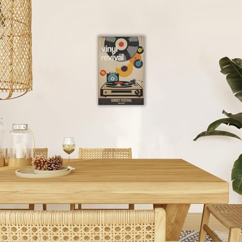 Vintage Japanese Records Poster Retro Music Records Canvas Wall Art Modern Mid Century Vinyl Lover Aesthetic Prints Painting For Home Bedroom Dorm Living Room Wall Decor 12x16in Framed - color: Multi 04 WFramed, size: 12"L x 16"W