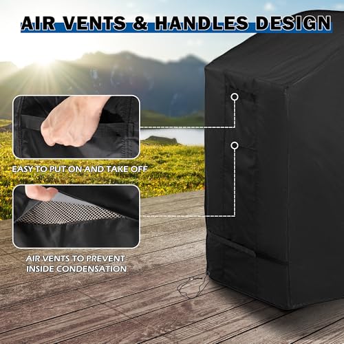 Grill Cover for Traeger Woodridge Elite Pellet Grill TFC97XLH, Outdoor Griddle Cover for Traeger Elite/Pro Pellet Smoker Grill, Waterproof BBQ Grill Cover for All Weather - size: 67"L x 27"D x 45"H