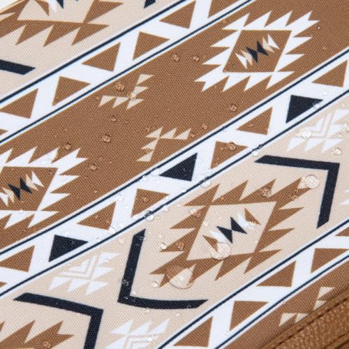 Wrangler Travel Makeup Bag Large Waterproof Cosmetic Bag for Women - color: Tan