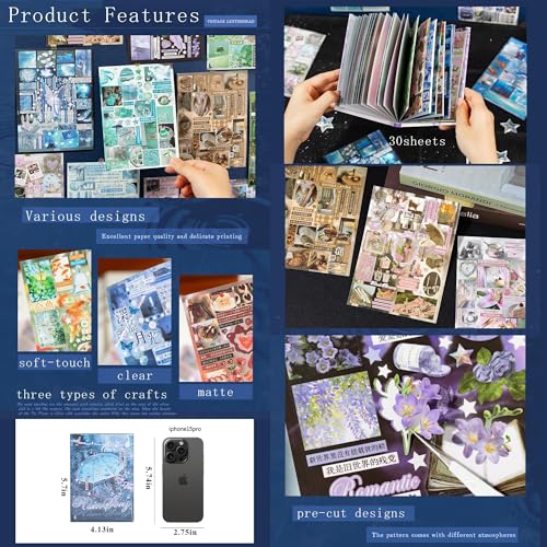 Japanese Stickers for Journaling Supplies, Nature Japanese Stickers Book - color: Rain