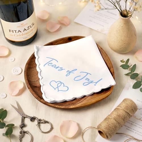 Mother of the Bride Gifts Wedding Handkerchief Keepsake - color: Tears of Joy!, style: Brown Envelope