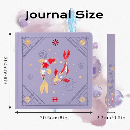 TIEFOSSI Dotted Square Journal Notebook 160 Pages for Women & Men(8 x 8) - color: Light Purple, size: Square-Dotted