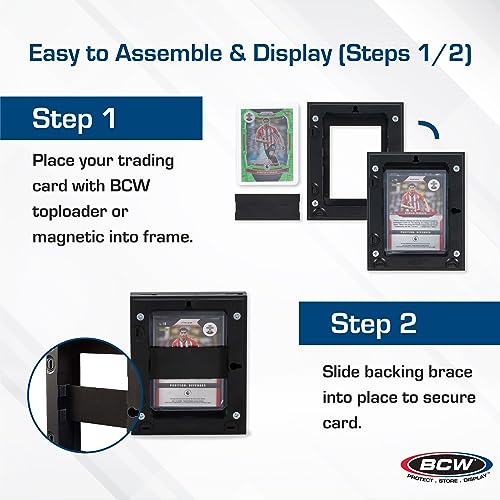 BCW Interlocking Card Frames with Toploaders, Black, Standard Cards, 6 Pack - style: Standard Interlocking Frames