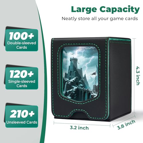 Fabmaker 4 Pack Deck Box Compatible with MTG Commander,Comman-der Deck Box - color: Multicolor, size: 4 pack