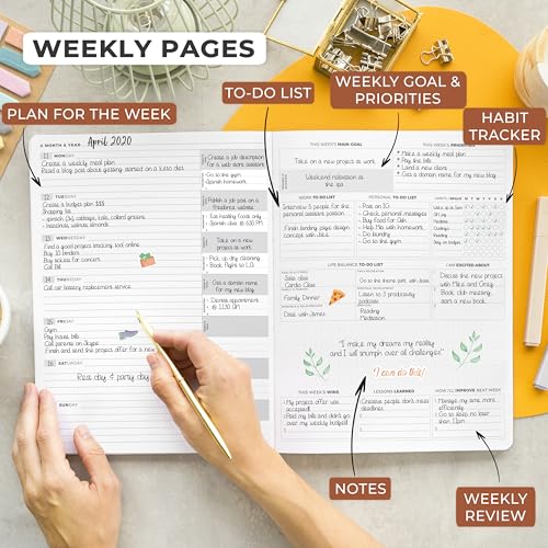 Clever Fox Planner PRO Light, Undated Weekly Planner, 8.5x11, Rose Gold - color: Rose Gold (Undated), size: A4 (8.5" x 11") Light Version
