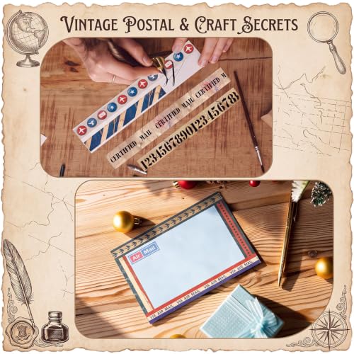 TaoBary 33 Rolls Washi Tape Set, 15mm Holiday Seasonal,Postal Style - style: Postal Style