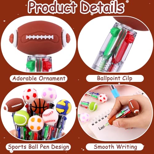 30PCS Mini Sports Multicolor Pens in One for Party Favors Supplies - style: Sport Balls-30pcs