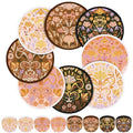 Gejoy 24 Pcs Dawn Dusk Foldable Flying Disc Fans, SummerHand Fans 8 Styles - color: Dawn Dusk