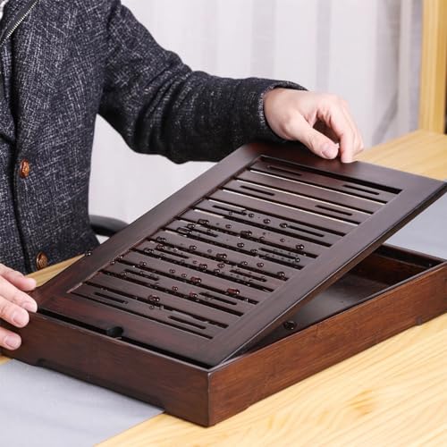 Gongfu Tea Tray, Bamboo Tea Tray,Gongfu Tea Table Tray with Reservoir -XL - size: 15.6" x 10.9" x 2"