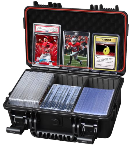 Graded Card Case, Baseball Card Storage Box for Trading Cards with Dividers - color: Compact