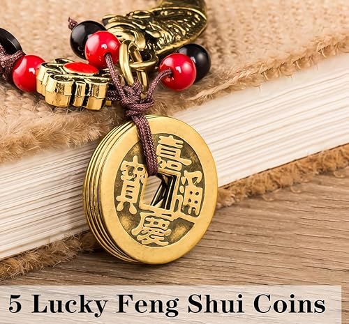 Traditional Feng Shui Good Chinese Lucky Charm Brass Keychain - style: Fortune Bag