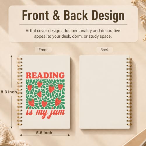 WDXIA Retro Reading Is My Jam Notebook 5.5x8.3 Inch - color: pattern-16