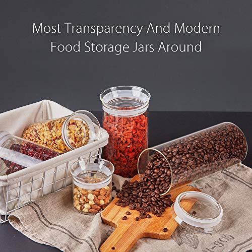 ZENS 15oz Glass Jars with Airtight Lid, Set of 2 Small Glass Storage Jars - size: 3-15oz 2Pack