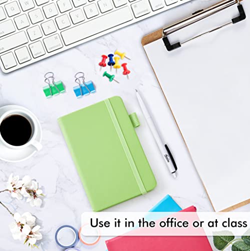 feela Pocket Mini Notebooks Bulk, Small Cute Memo Notepads Hardcover College Ruled Lined Journals with Pen Holder for School Business Work, with 6 Black Pens, 3.5”x 5.5”, 6 Pack, A6, Solid Colors - color: 6 Solid Colors